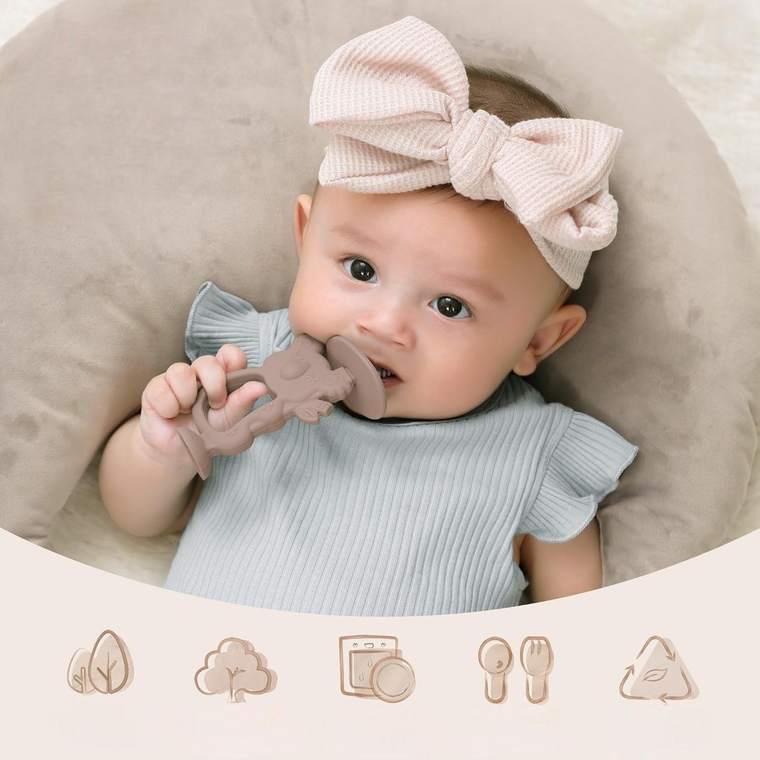 Anneau de Dentition - KoalaTeethBuddy™ - Kaki - Espace Bébé Maman