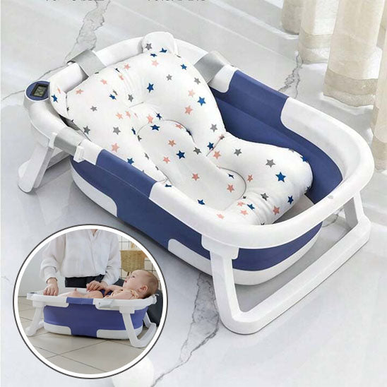baignoire bebe ergonomique bleu blanc bebe mirroir photos maman bebe