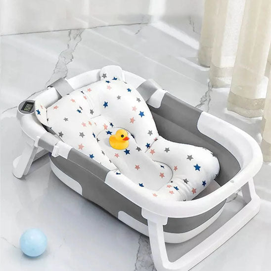 baignoire bebe ergonomique gris blanc
