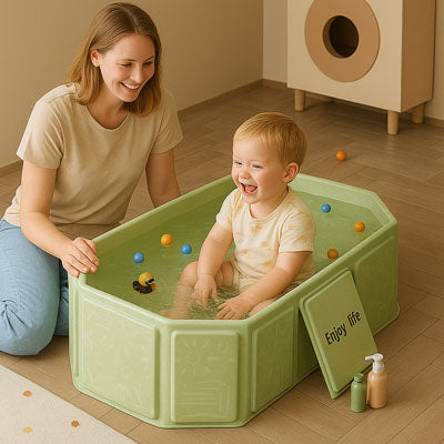baignoire bebe ergosafe bebe avec maman