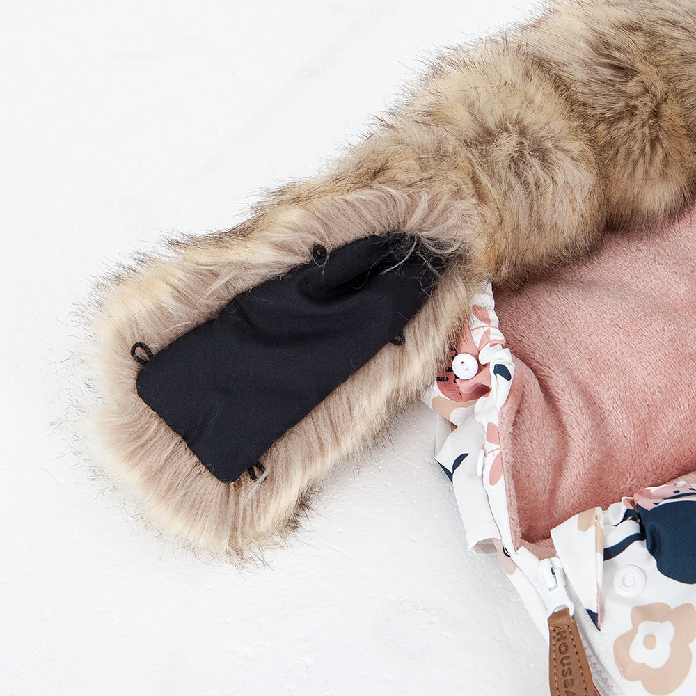 chanceliere bebe douillwarm fleurs fourrure