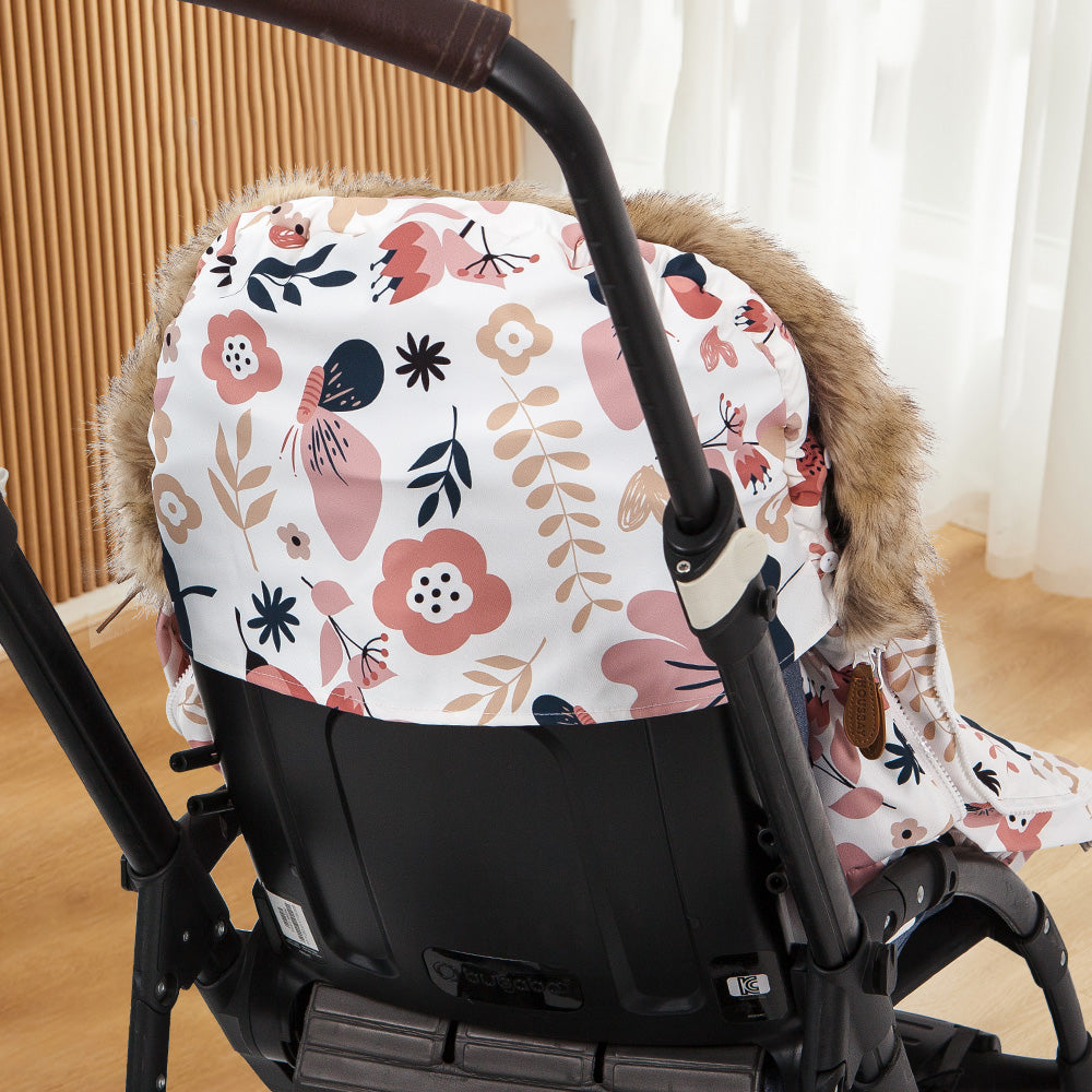 chanceliere bebe douillwarm poussette fleurs vue arriere