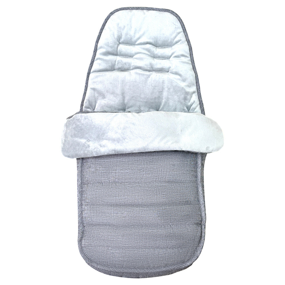 chanceliere poussette gris pliee haut-arriere plan blanc