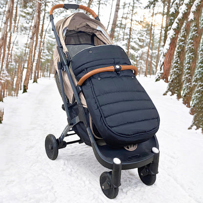 chanceliere poussette sur poussette-hiver neige