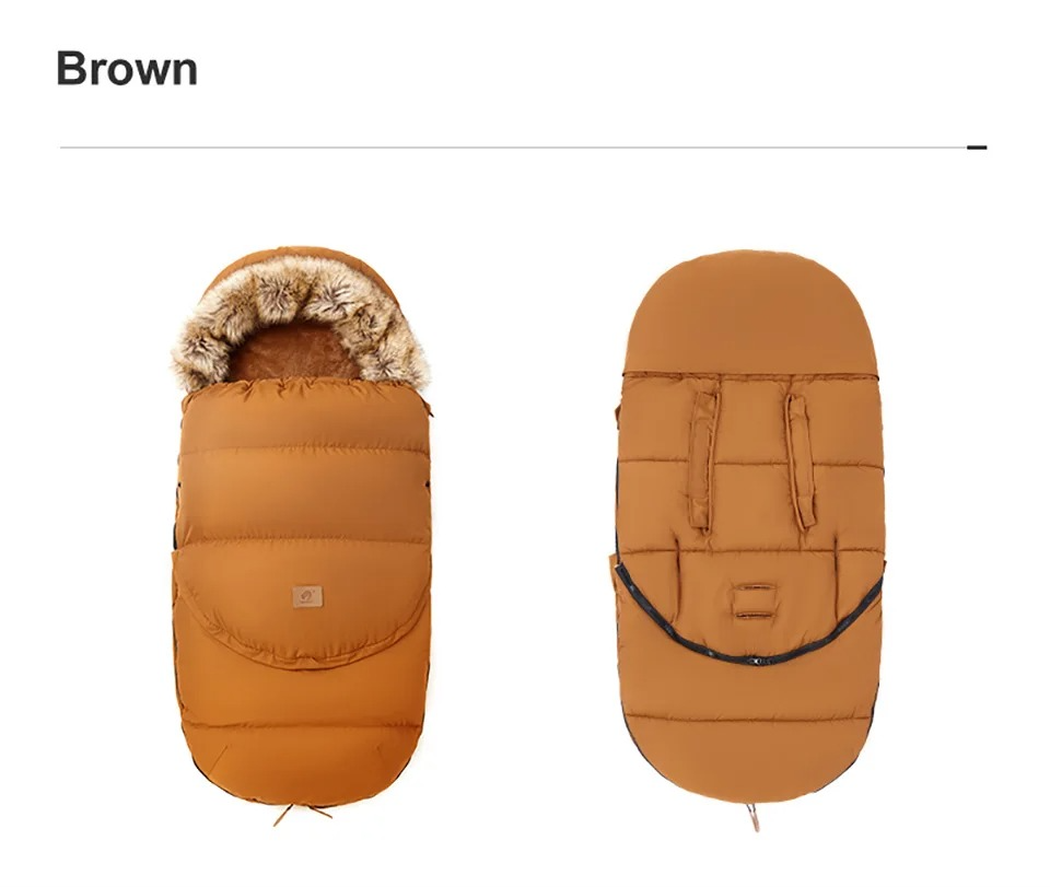 chanceliere poussette universelle wintercozy brun vue arriere devant