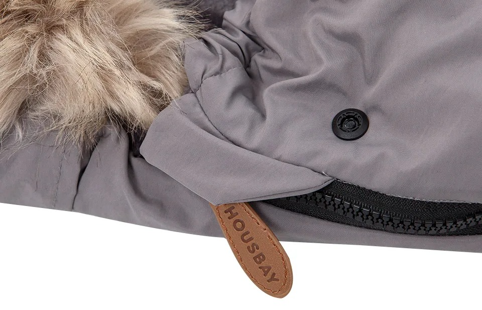 chanceliere poussette universelle wintercozy gris bouttons fermture fourrure