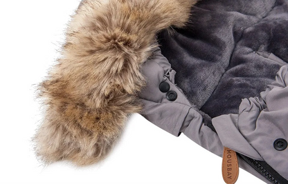 chanceliere poussette universelle wintercozy gris vue fourrure