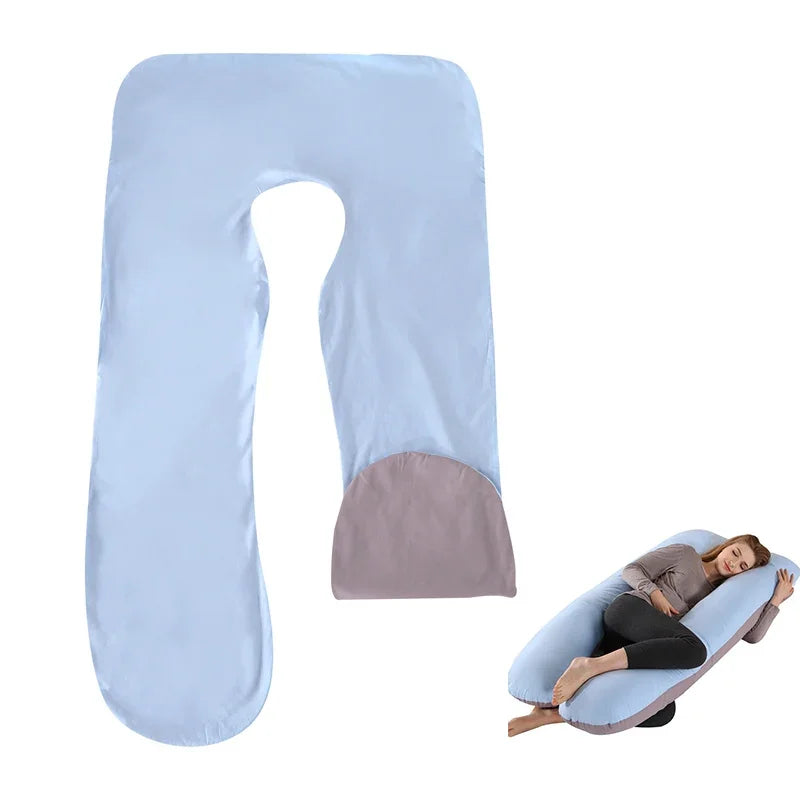 housse coussin grossesse bleue gris femme enceinte ventre coussin