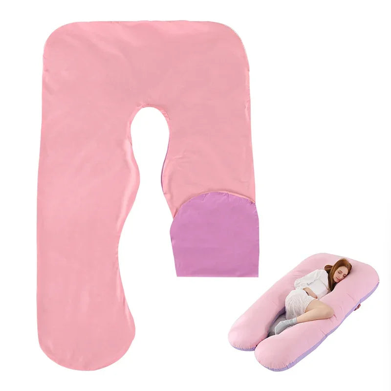 housse coussin grossesse violet rose femme enceinte ventre coussin