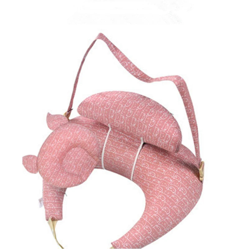 oreiller allaitement multifonction bebe en coton (0-24 mois) coussin nourrissage sangle ergonomique c vue detaille