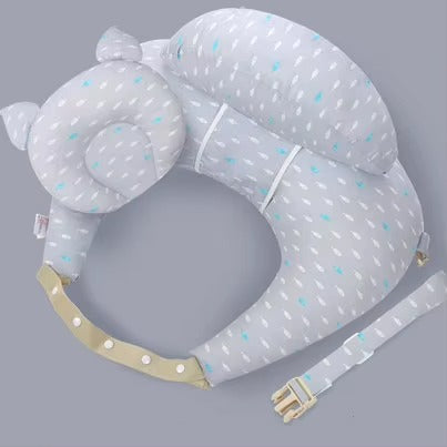 oreiller allaitement multifonction bebe en coton _0-24_mois_ coussin nourrissage sangle ergonomique couleur b arriere plan b