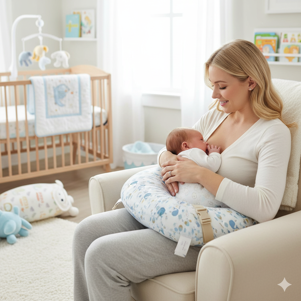 oreiller allaitement multifonction couleur f maman bebe berceau