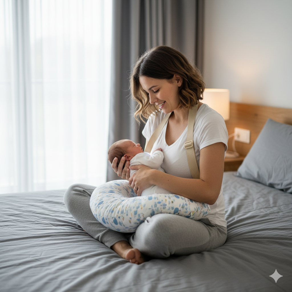 oreiller allaitement multifonction couleur f maman bebe lit