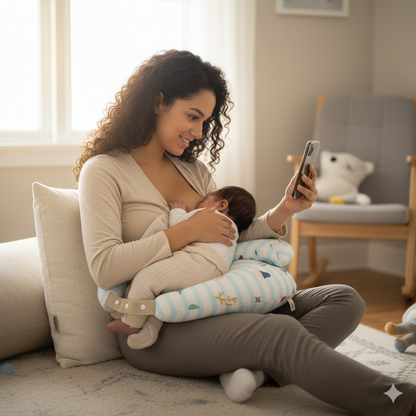 oreiller allaitement multifonction couleur g maman bebe sol