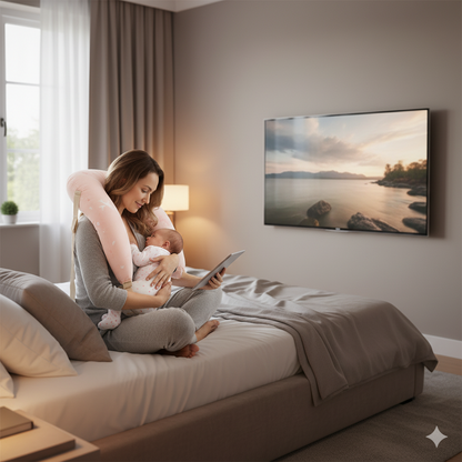 oreiller allaitement multifonction couleur hman bebe tele