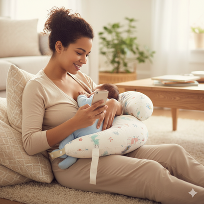oreiller allaitement multifonction couleur i maman bebe telephone