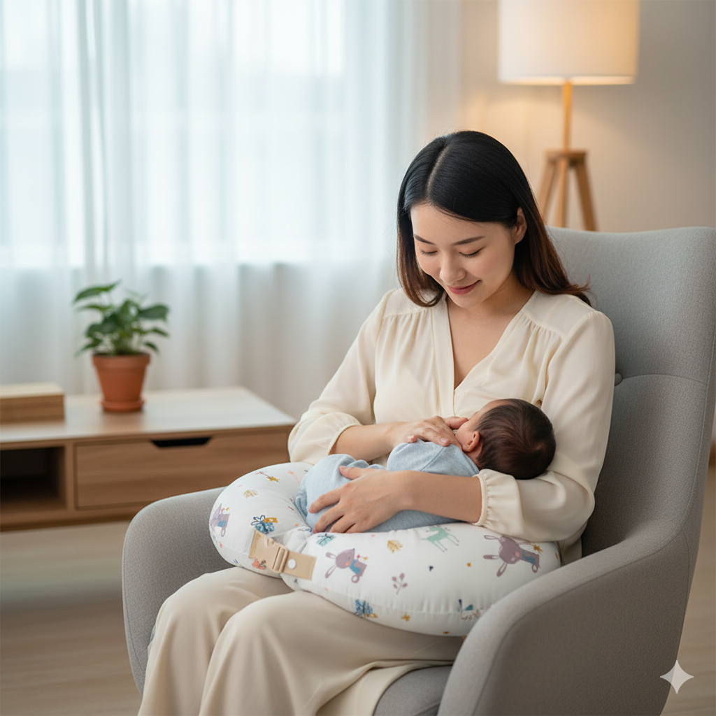 oreiller allaitement multifonction pour-bebe avec sangle couleur a salon pot fleur