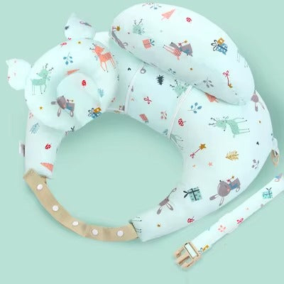 oreiller allaitement multifonction pour bebe avec sangle couleur a