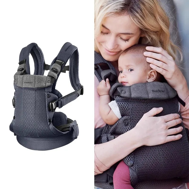 porte bebe ergonomique 3 en 1 gris fumee mere bebe