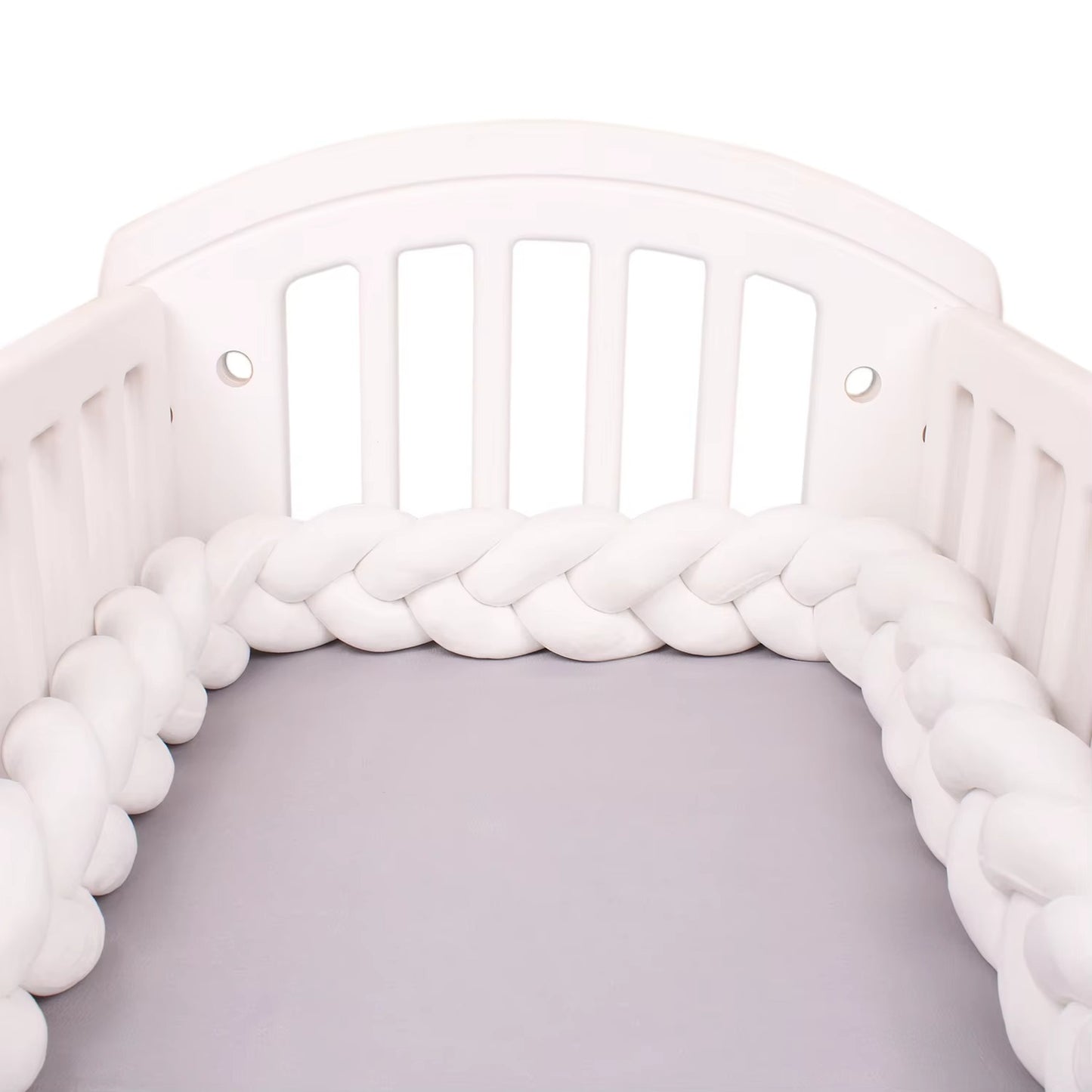 tour de lit bebe tresse 3dcocon blanc