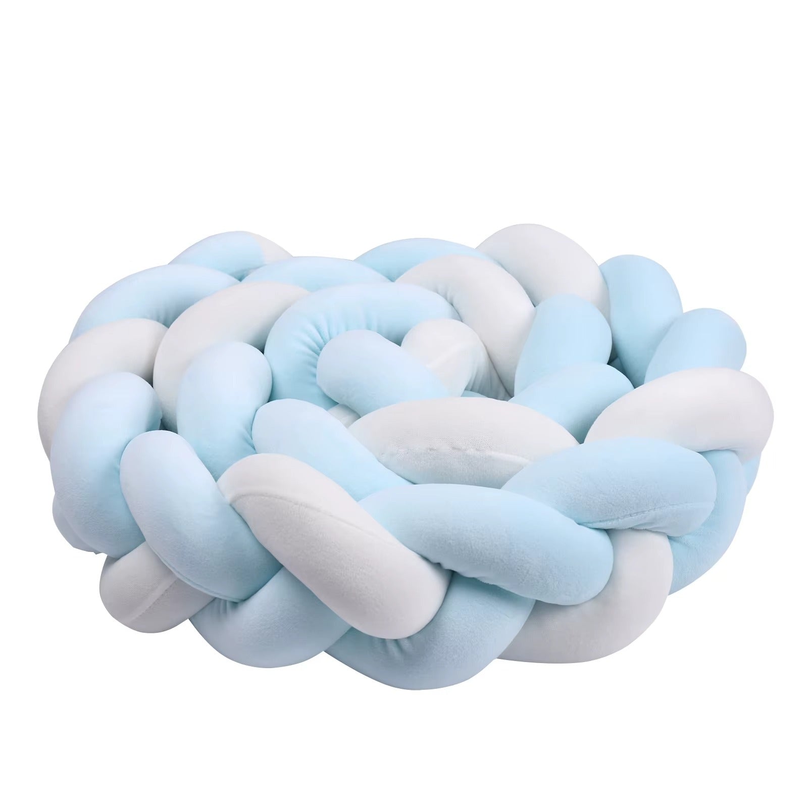 tour de lit bebe tresse 3dcocon bleu bleu blanc