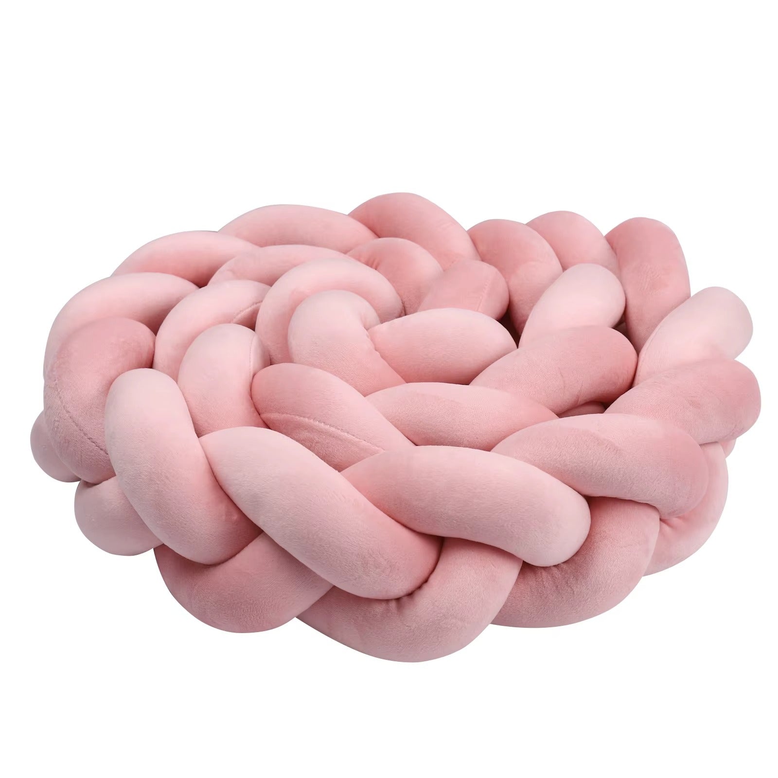 tour de lit bebe tresse 3dcocon or rose