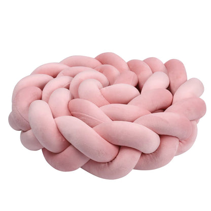 tour de lit bebe tresse 3dcocon or rose